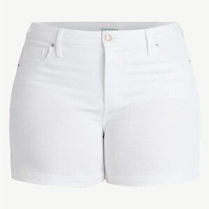 Terra & Sky Women's Plus High Rise A-Line Denim Shorts, 5" Inseam, Size 24w